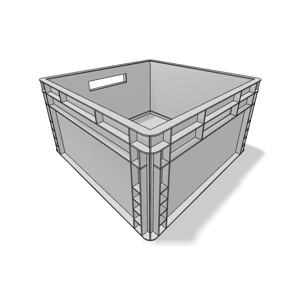 Kunststoffbox 400 x 400 x 220 [mm]